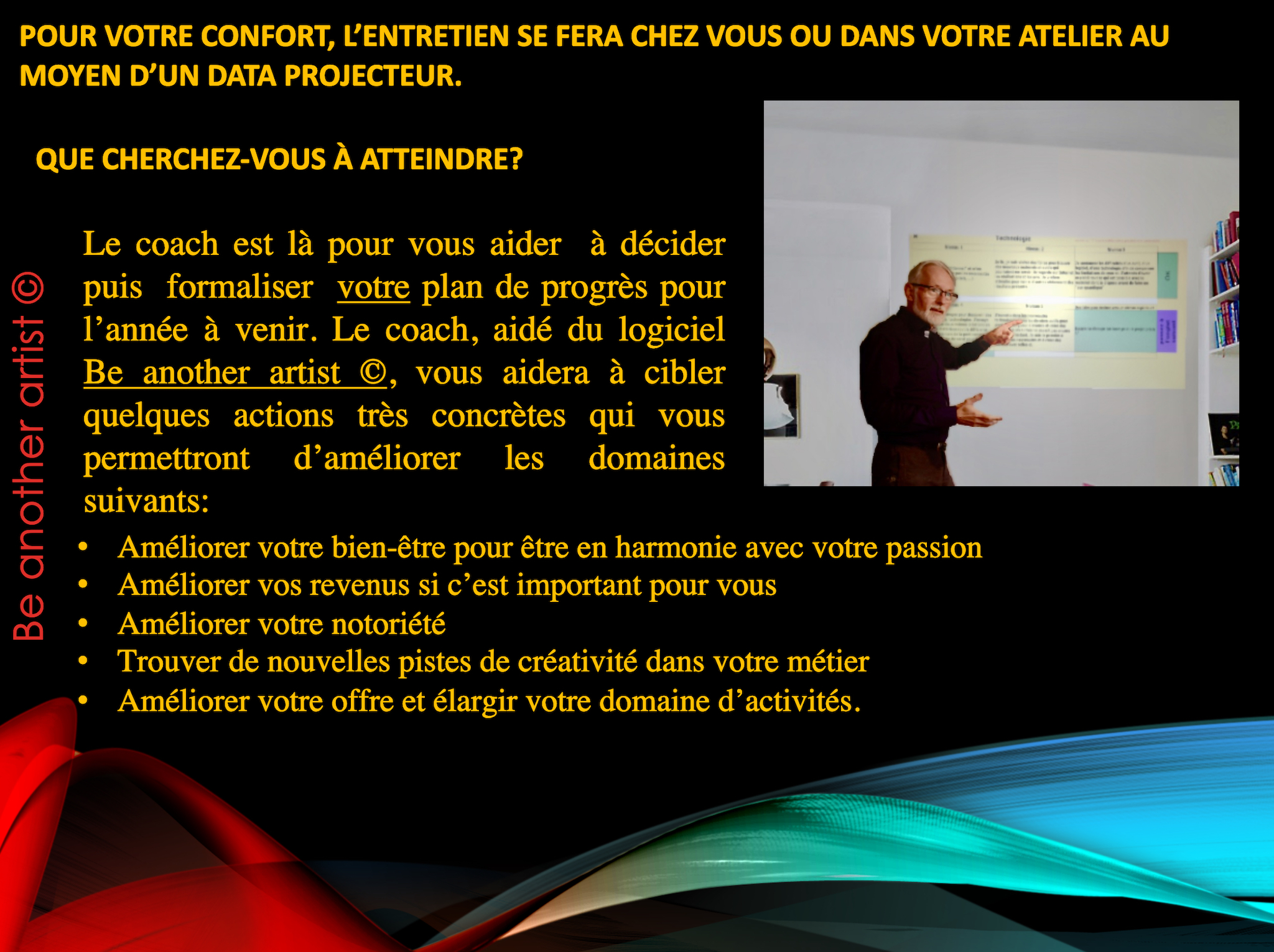 logiciel de coaching artistique be another artist